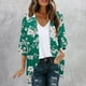 thumbnail image 1 of Cárdigan de manga larga para mujer, blusa informal estampada con bolsillo, abrigo tipo cárdigan para mujer, 1 of 5