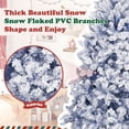 thumbnail image 4 of Árbol de Navidad artificial Patiomore azul de 6 pies con estampado de nieve, 4 of 7