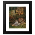 thumbnail image 2 of Joseph von Führich 20x24 Black Modern Framed Museum Art Print Titled - Genoveva's Rest in the Forest (1869), 2 of 5