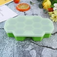 thumbnail image 2 of 2Pcs 12 Grids Honeycomb Shape Ice Making Mold Kitchen Ice Box Mold Portable Ice Maker Grid with Lid (Green), 2 of 5
