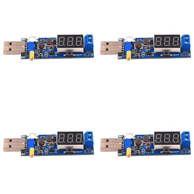 DQrwqpou Módulo fuente alimentación reductor USB DC-DC 5 V a 3 3 V/9 V/12 V/24 V ajustable