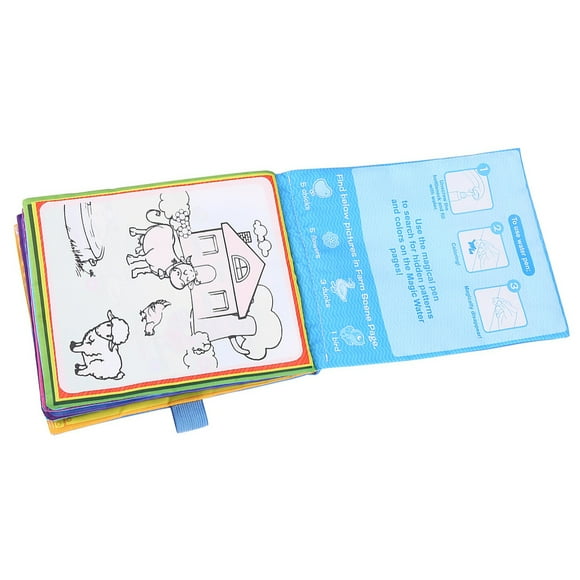 with Double Water Refillable Pens Water Painting Book, Magic Water Drawing Book, Strong and Baby for Kids Above 3 Years Old Children