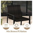thumbnail image 6 of Costway 4 PCS Outdoor Wicker Patio Furniture Set with Heavy-Duty Galvanized Metal Frame Mix Brown, 6 of 9