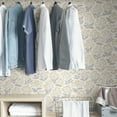 thumbnail image 5 of NuWallpaper Yellow Wethersfield Vinyl Peel And Stick Wallpaper, 216-in by 20.5-in, 30.75 sq. ft., 5 of 6
