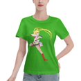 thumbnail image 1 of T-Shirt Basique à Manches Courtes pour Femmes Sailor Moon Lièvre Lunaire, 1 of 6