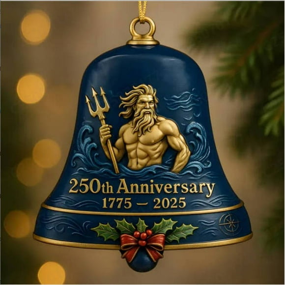United States 250th Anniversary Metal Ornament, Patriotic Holiday Christmas Tree Decor, Commemorative Keepsake for Home Car or Gift, Durable Historical Display
