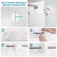 thumbnail image 2 of No Hook Shower Curtain with Built-in Rings - Farmhouse Floral Washable Waterproof Fabric Bathroom Curtains for Hotel,Rentals, Stall 36 X 78 Inch , Inspirational Quote Breathe Hydrangeas Blue, 2 of 8