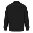 thumbnail image 4 of Feancey Mens Quarter Zip Pullover Quilted Sweatshirt Geometric Texture Long Sleeve Lapel Fall Tops Solid Color Casual Sweatshirts for Men Deal of The Day Black XL, 4 of 8