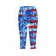 thumbnail image 3 of DDAPJ pyju 4th of July Outfits for Women High Waist Yoga Capri Pants Tummy Control 4 Way Stretch Running Workout Leggings 90% off Clearance Sale Blue XXXL, 3 of 5