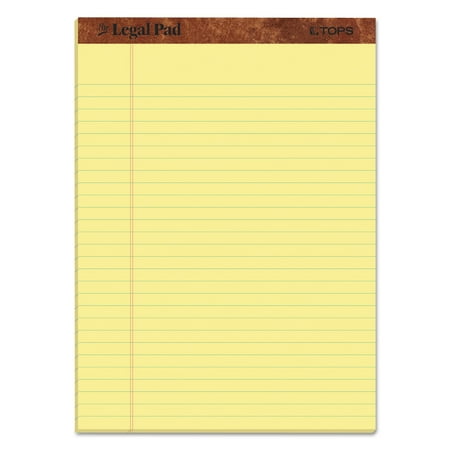 Ampad Legal Pad - TOPS Letr-trim Perforated Legal Pads
