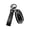 Black, variant on GUANGHUI Leather Car Keychain - Carbon Fiber Interior Key Fob with Anti-Lost D-Ring - Car Accessory Key Ring (Black)