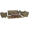 thumbnail image 4 of Office Star Products Black Bonded Leather Sofa With Cherry Finish. Shipped Assembled With Legs Unmounted., 4 of 4