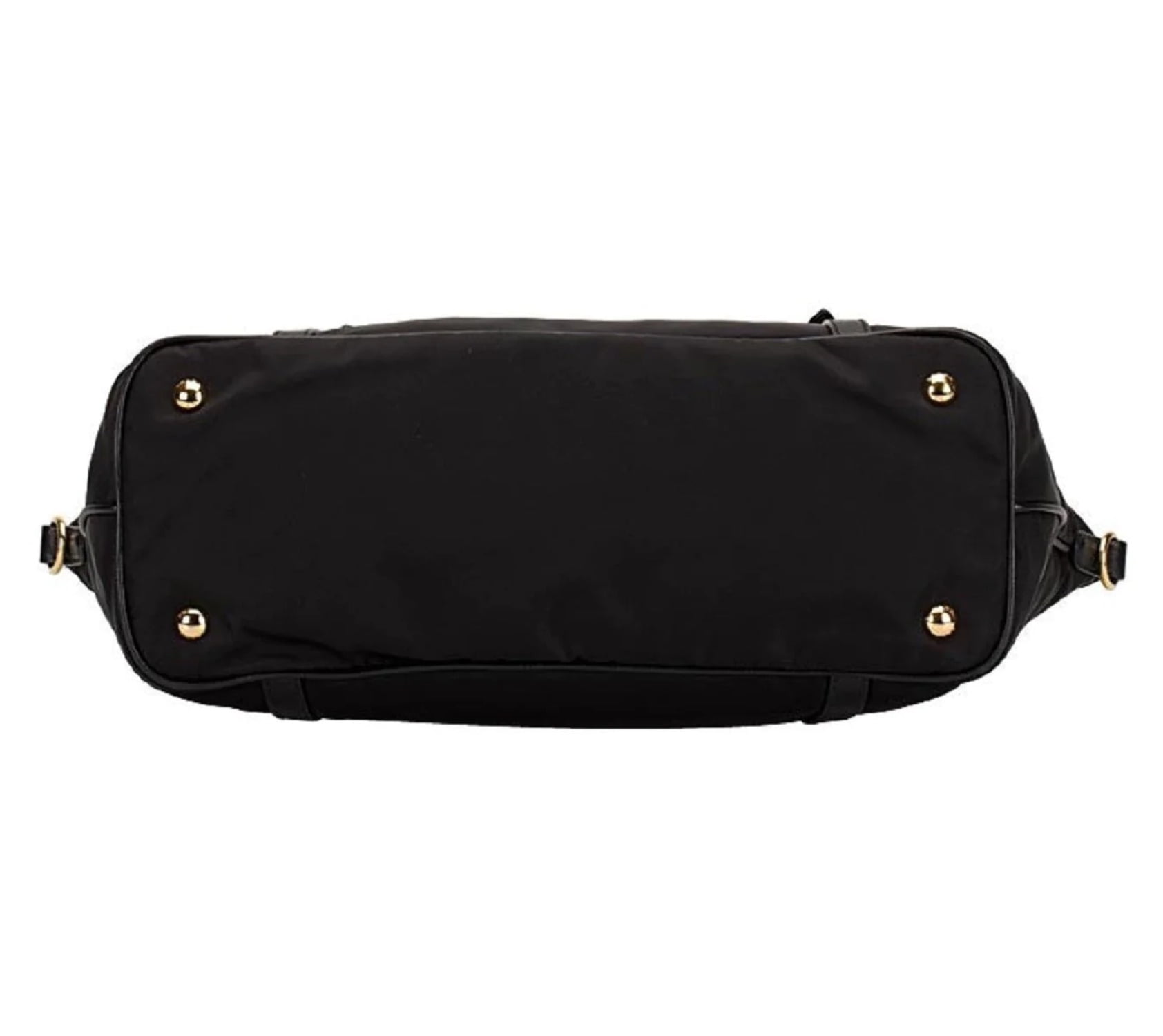 Authentic PRADA Tessuto Nylon Saffiano Leather Black Tote Bag 1BG253 F/S 