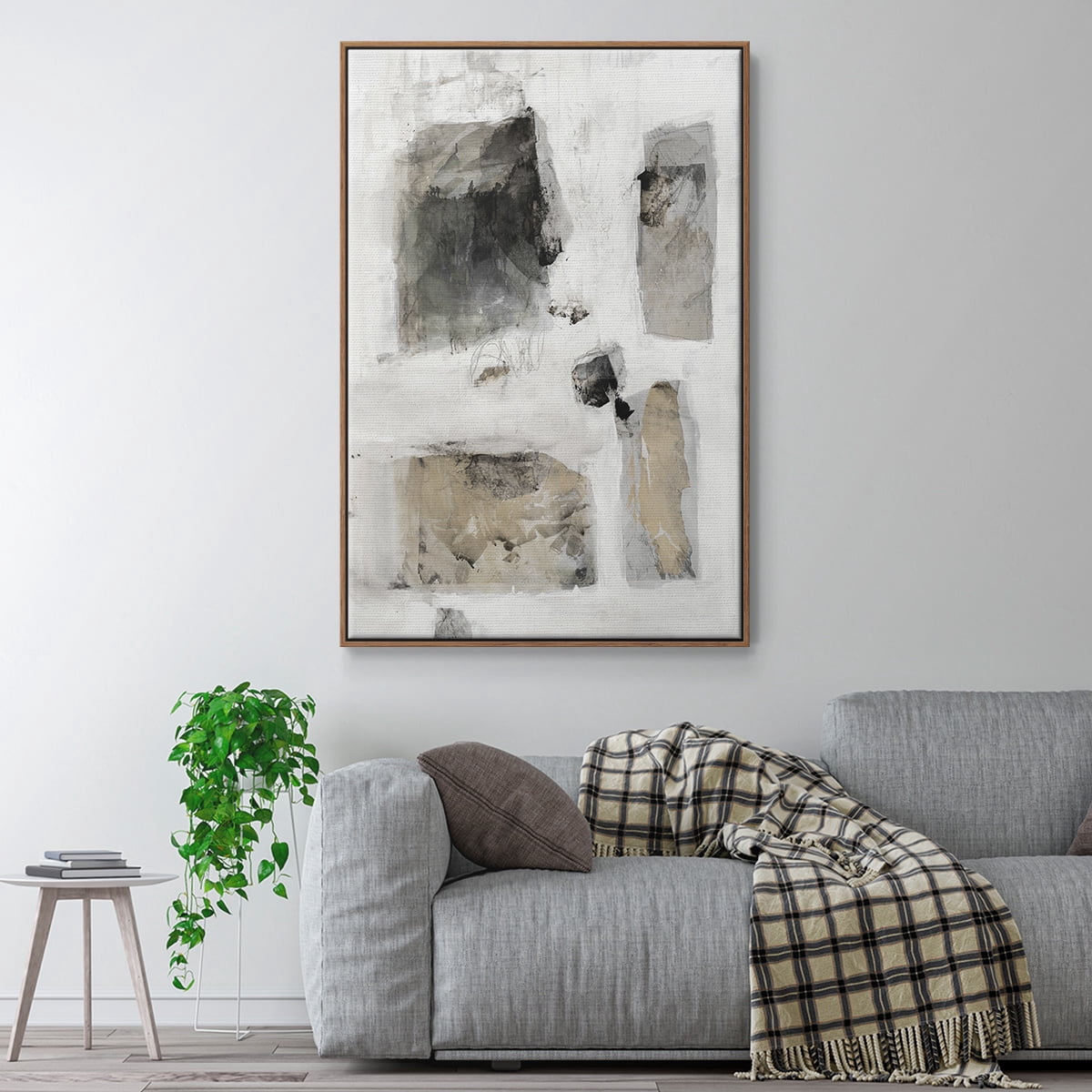 A Simple Love I V30 Framed Premium Gallery Wrapped Canvas - Ready to Hang - 25 x 37 - Walnut Floating Frame