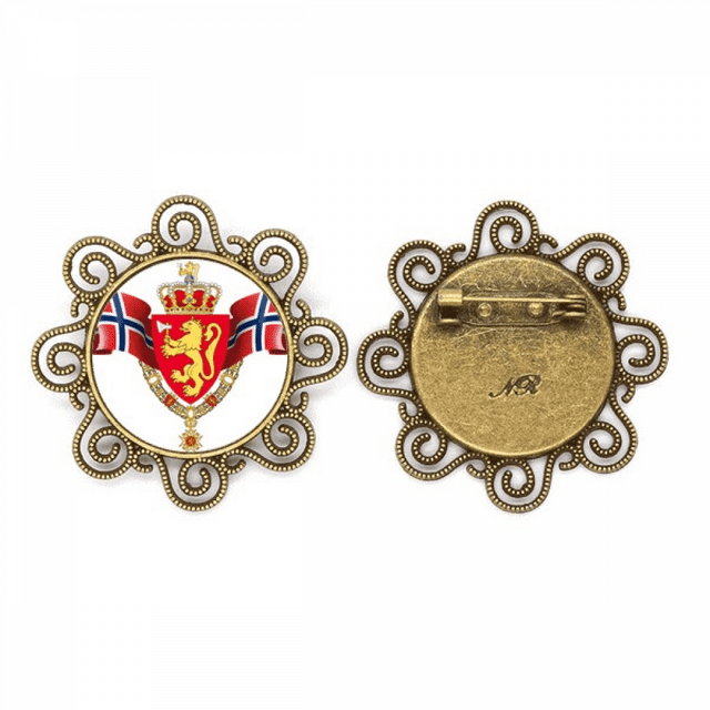 Emblème national de Norvège Broche Fleur Pays Bijoux pour Filles