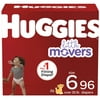 Huggies Little Movers Baby Diapers, Size 6, 96 Ct