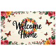 thumbnail image 4 of LUUFILx Welcome Home Banner Floral Butterfly Decor Wall Background for Party Wedding Garden Backdrop Photo Prop Event Decorations Vibrant Flower Display, 4 of 8