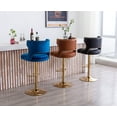 thumbnail image 6 of Guyou Swivel Bar Stool Set of 2, Modern Upholstered PU Adjustable Height Counter Barstools with Open Back and Metal Base for Kitchen Island Restaurant Home Bar, Black, 6 of 14
