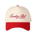 thumbnail image 3 of Country Club Cowboy Embroidered Patchwork Trucker Cap | Adjustable Unisex Snapback, Fusion Style Essential, 3 of 11