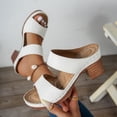 thumbnail image 2 of Tacones de Correa de Tobillo Textura de Serpiente Mulas de Correa Doble, Zapatillas de Verano de las Mujeres Bloquean el Tacón Abierto Del Dedo Del Pie, 2 of 9