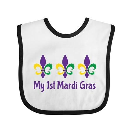 

Inktastic My 1st Mardi Gras Fleur De Lis Gift Baby Boy or Baby Girl Bib