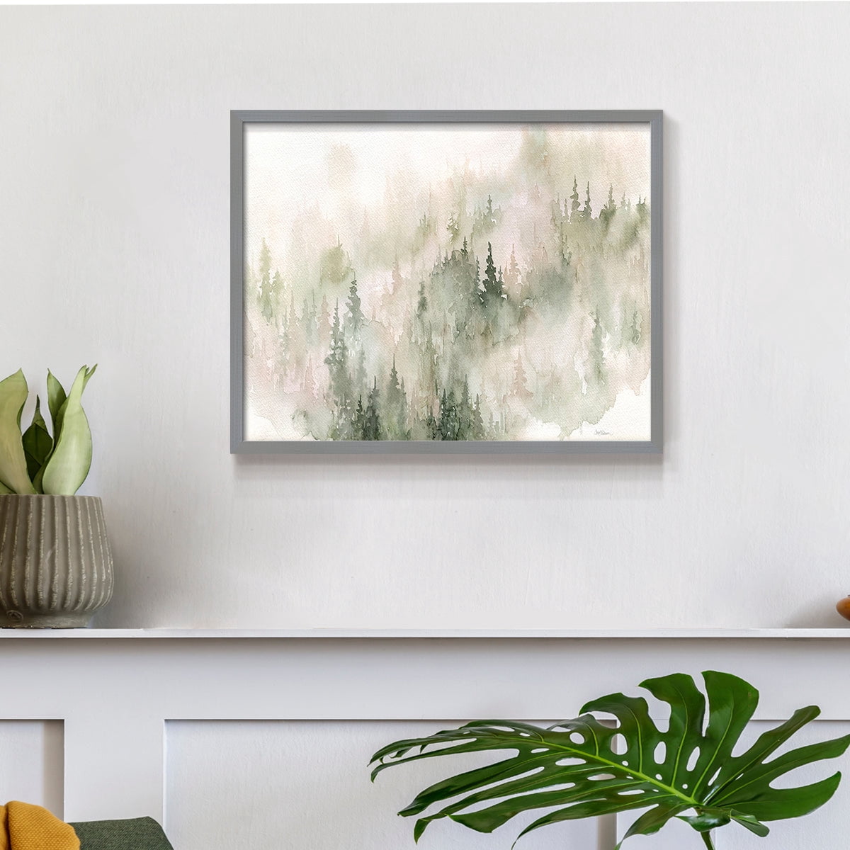 Misty Mountain Sides by Carol Robinson - Restickable Framed Giclée Print