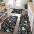 thumbnail image 2 of Math Equations Colorful Doodles Black Pattern Kitchen Rugs Sets Of 3,Kitchen Runner Rugs Non Skid Washable,Decorative Kitchen Floor Mats for Kitchen,Sink,Laundry,17"x30"+ 17"x47" + 17"x59", 2 of 6