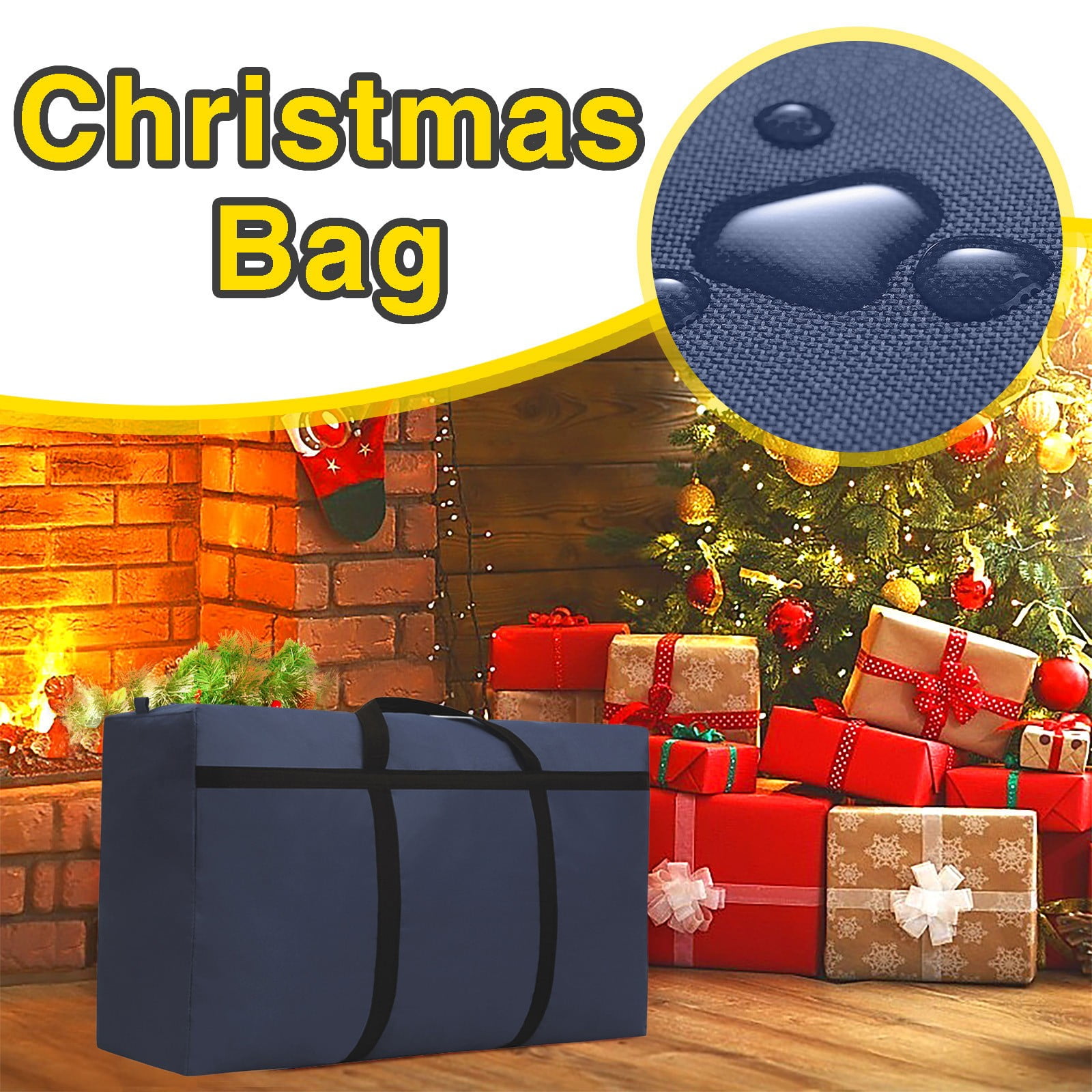 Details about   Christmas Tree Storage Bag Large Container Zipper Heavy Duty for Up to 8Ft Tree 
