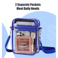 thumbnail image 3 of Bolsa transparente MoKo Stadium Events con múltiples bolsillos, bandolera azul, 3 of 7