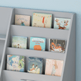 thumbnail image 4 of Jopath Multifunctional Kids Bookshelf Toy Storage Organizer,4 Tier Wooden Book Shelf with Display Stand for Playroom,Living Room,Gray02, 4 of 7