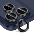 thumbnail image 2 of CASEFIV Camera Lens Protector for iPhone 17 Pro/iPhone 17 Pro Max, Tempered Glass Screen Protector Metal Individual Camera Cover Accessories Case Friendly,Black, 2 of 7