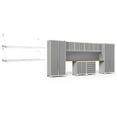 thumbnail image 1 of NewAge Products Pro Series Platinum 12 Piece Cabinet Set, Heavy Duty 18-Gauge Steel Garage Storage System, Slatwall / Wall Mounted Shelf Included, 1 of 11
