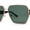 Gold Black - Green, variant on Womens Metal Rim Oversize Mafia Mob Fashion Sunglasses Gold Black Green