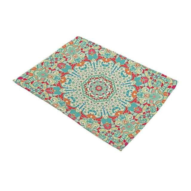 GUOOL Sets de Table en Coton pour Table à Manger Résistants à la Chaleur Motif Taches 13