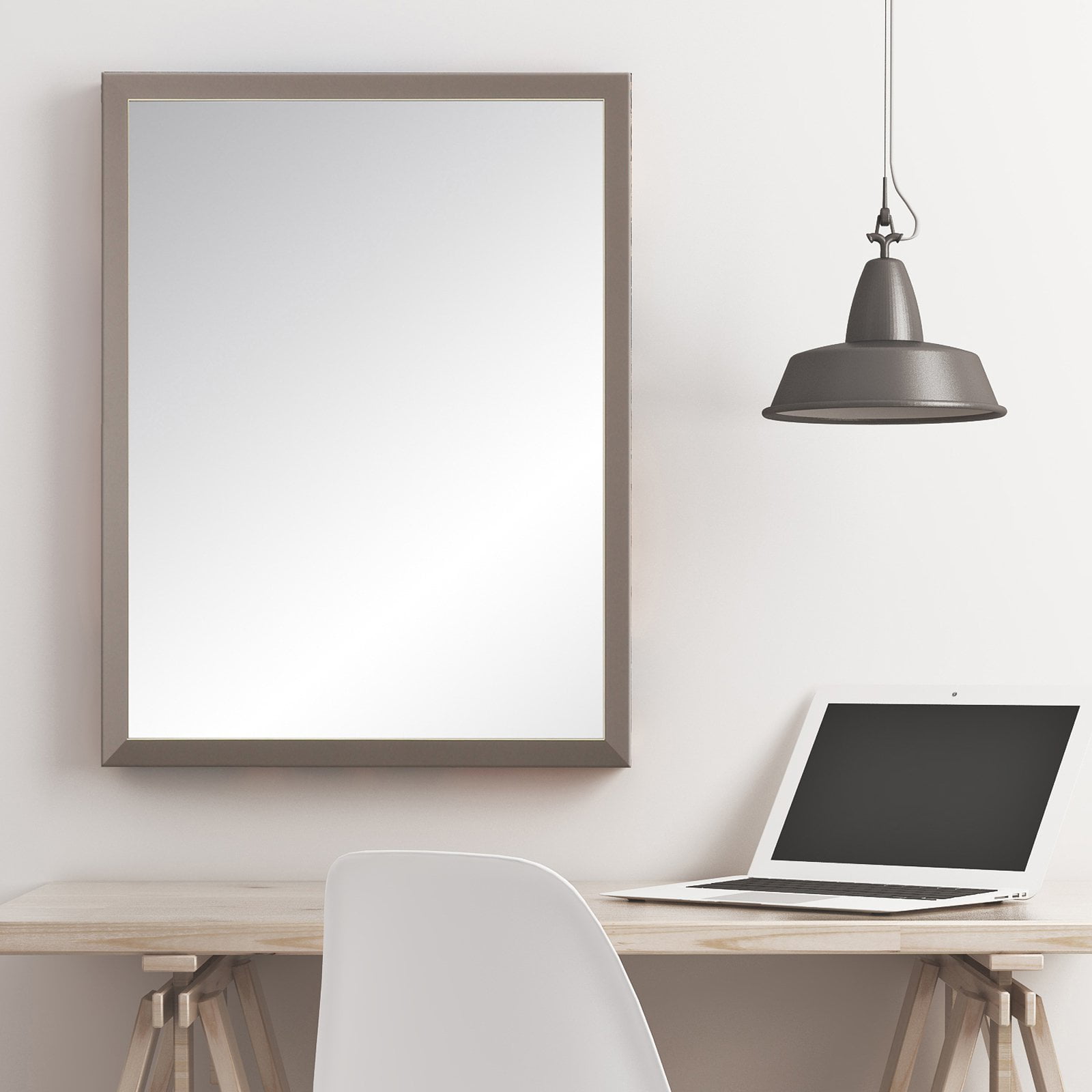 Modern Matte Gray Wall Mirror 29.5�� x 19.5�� Walmart Modern Matte Gray Wall Mirror 29.5�� x 19.5�� Walmart
