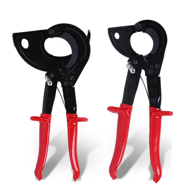 Equipo de 2 piezas Cortadores de cable de trinquete compactos para servicio pesado con manijas de agarre cómodo, palanca de liberación rápida fácil de usar, cuchillas de acero XianweiShao 8390605959745