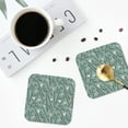 thumbnail image 5 of Lsque golf equipment Pattern 4" Drink Coasters Set of 6, Leather Absorbent Coasters, Table Coaster Set Decorative Coffee Cup Coasters Housewarming Gift,Square, 5 of 7