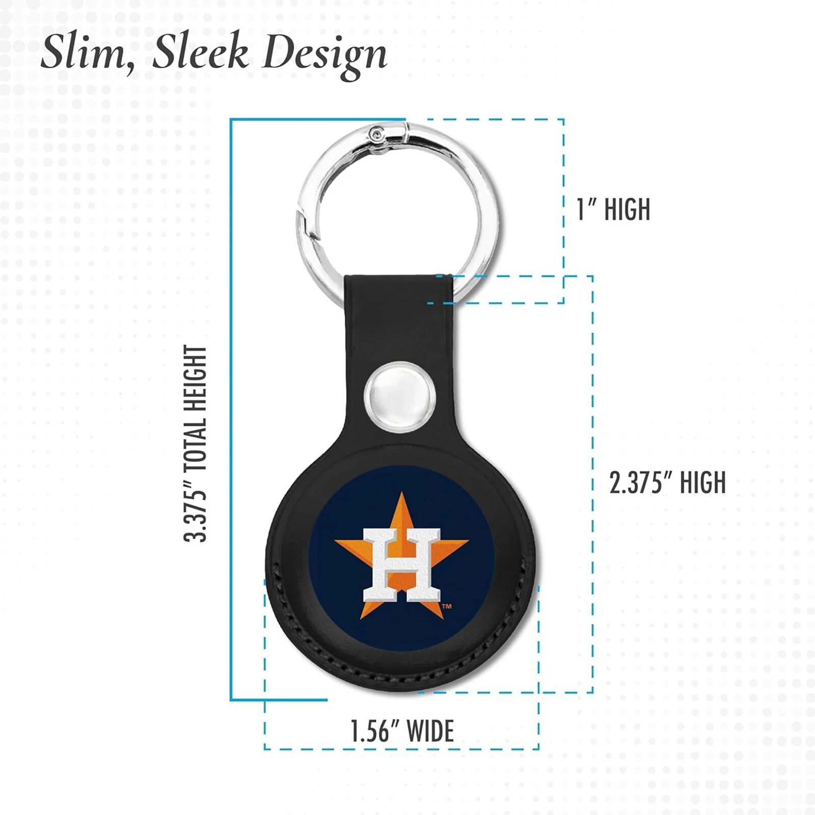 Pets First MLB Keychain Apple Air Tag Holder for Dogs & Cats Leather Airtag Case