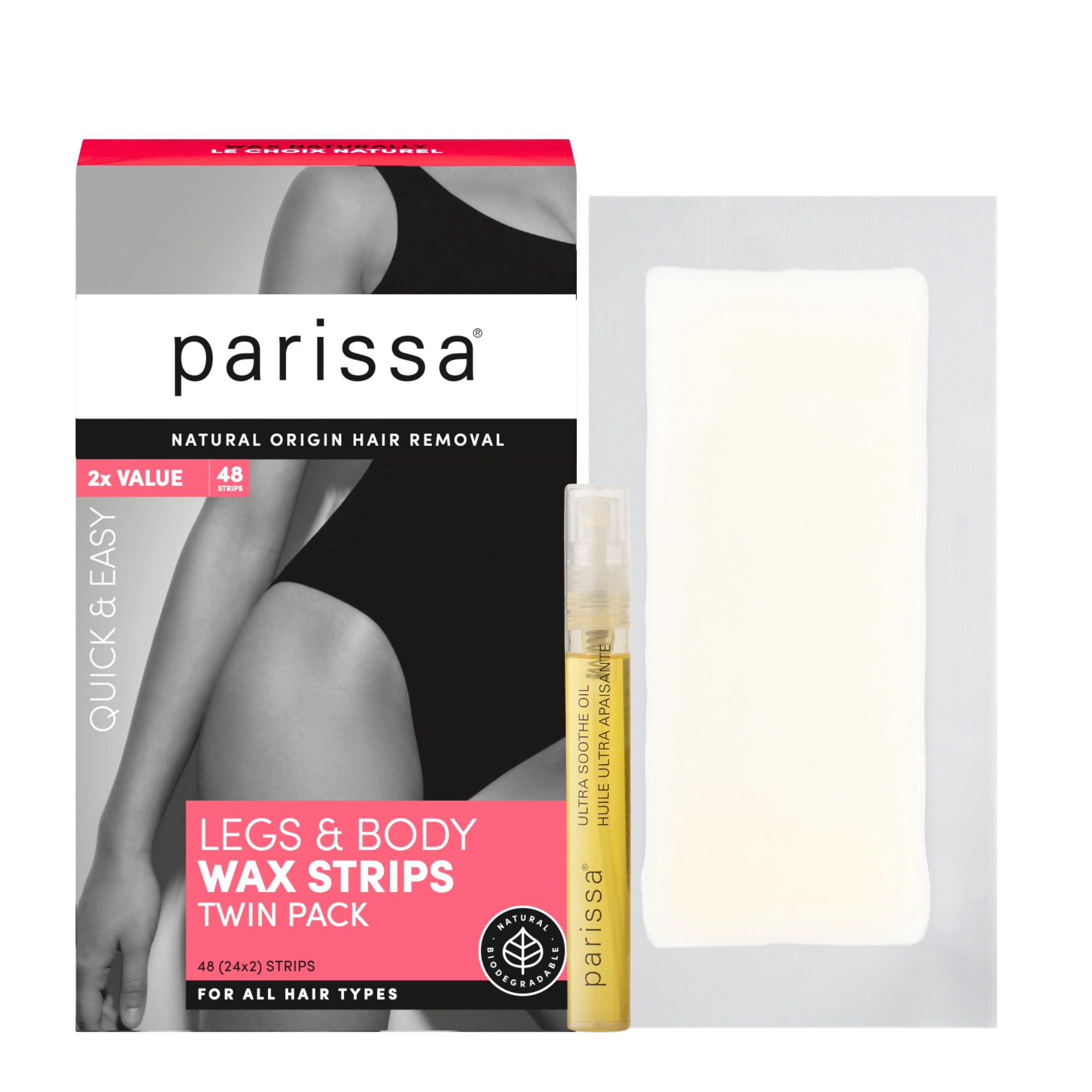 Parissa Facial Hair Remover Wax Strips for Sensitive Skin, Full