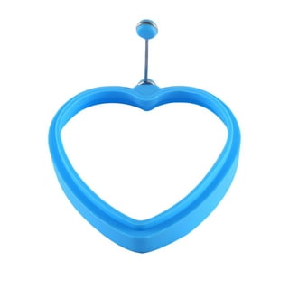 1pc Heart-shaped Silicone Fried Egg Mold, Blue