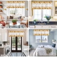 thumbnail image 5 of Yellow Leaf Farmhouse Short Window Curtain Valances, Fall Plant Country Vintage Watercolor White Rod Pocket Kitchen Valances for Living Room Bedroom Bathroom Cafe 42" x 18", 5 of 8