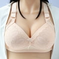 thumbnail image 1 of Abcnature Bras for Women Back Buckle Embroidery Thin Style Ventilate Plus Size Bras without Steel Rim, 1 of 5