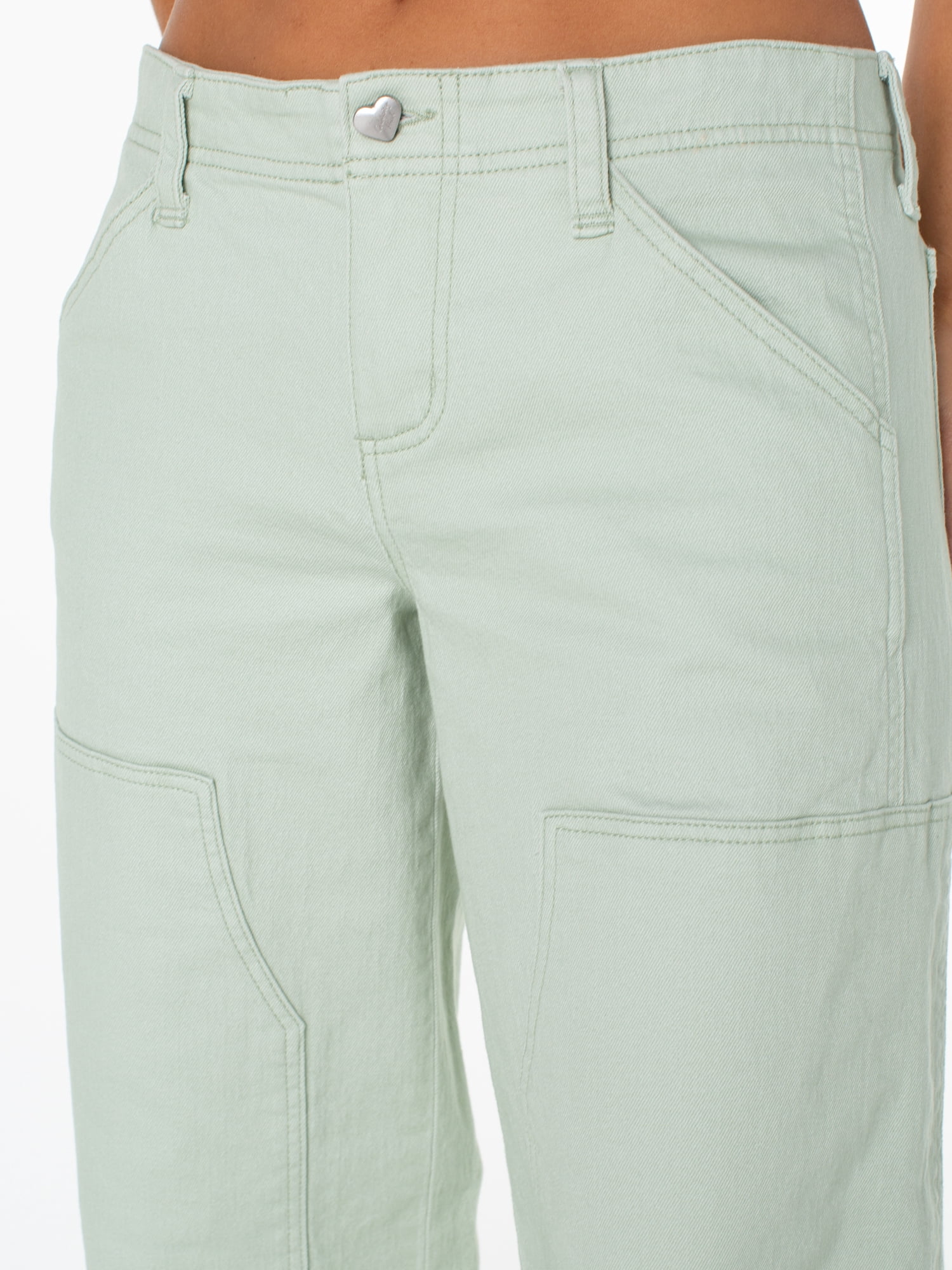Celebrity Pink Women's Low Rise Baggy Utility Wide Leg Jeans, Sizes 1-21