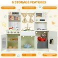 thumbnail image 6 of Pirecart Play Kitchen Toy, Wooden Kids Kitchen Playset, Sink with Faucet, Sound & Light, Microwave, Curtain and Utensils for Ages 3+ Girls Boys, Yellow, 6 of 8