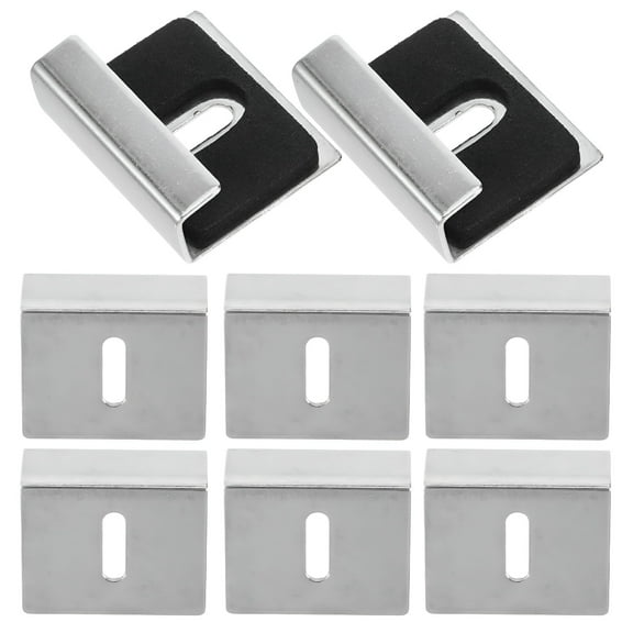 LAMIRO 8pcs Mirror Clips Wall Mounting Glass Clips Frameless Glass Display Hanger Clips