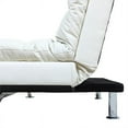 thumbnail image 6 of Bowery Hill Contemporary Faux Leather Tufted Sleeper Sofa Bed in White/Chrome, 6 of 8