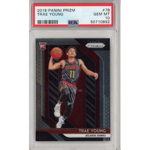 Graded 2018-19 Panini Prizm Trae Young #78 Rookie RC Basketball Card PSA 10 Gem Mint