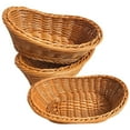 thumbnail image 3 of PAMINGONO Woven Tray Basket Kitchen Fruit Serving Tray Light Brown Polypropylene Woven Fibers 3Pcs, 3 of 8