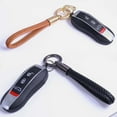 thumbnail image 3 of JANGSLNG Wristlet Car Key Chain Luxury Faux Leather Men Women Unisex Portable Anti-lost Accessories Wrist Lanyard Strap Car Key Ring Daily Use, 3 of 8