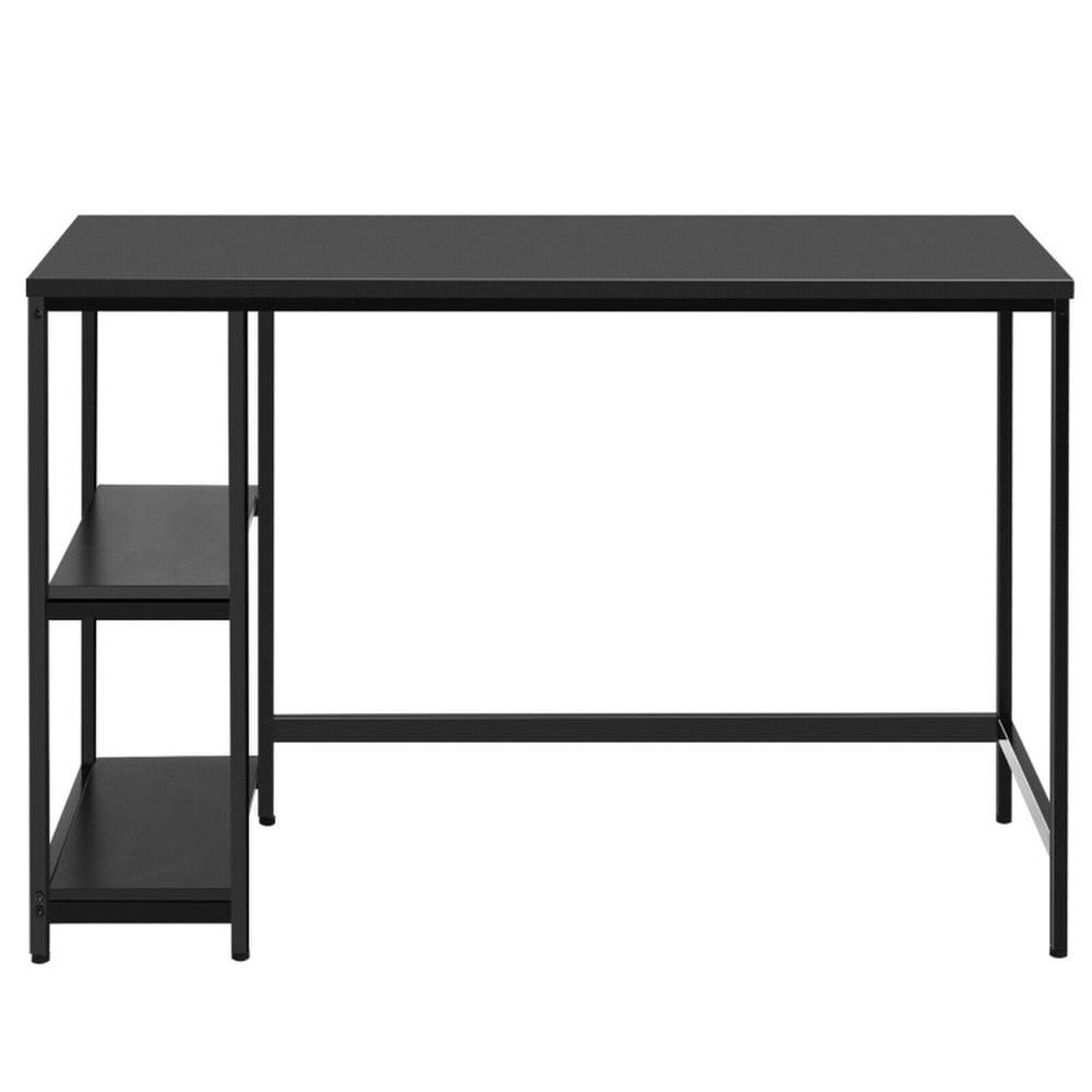 Demi Bonn 47" Computer Desk Office Study Table Workstation Home with Adjustable Shelf, Black